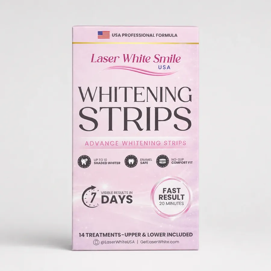 Laser White Smile whitening strips box