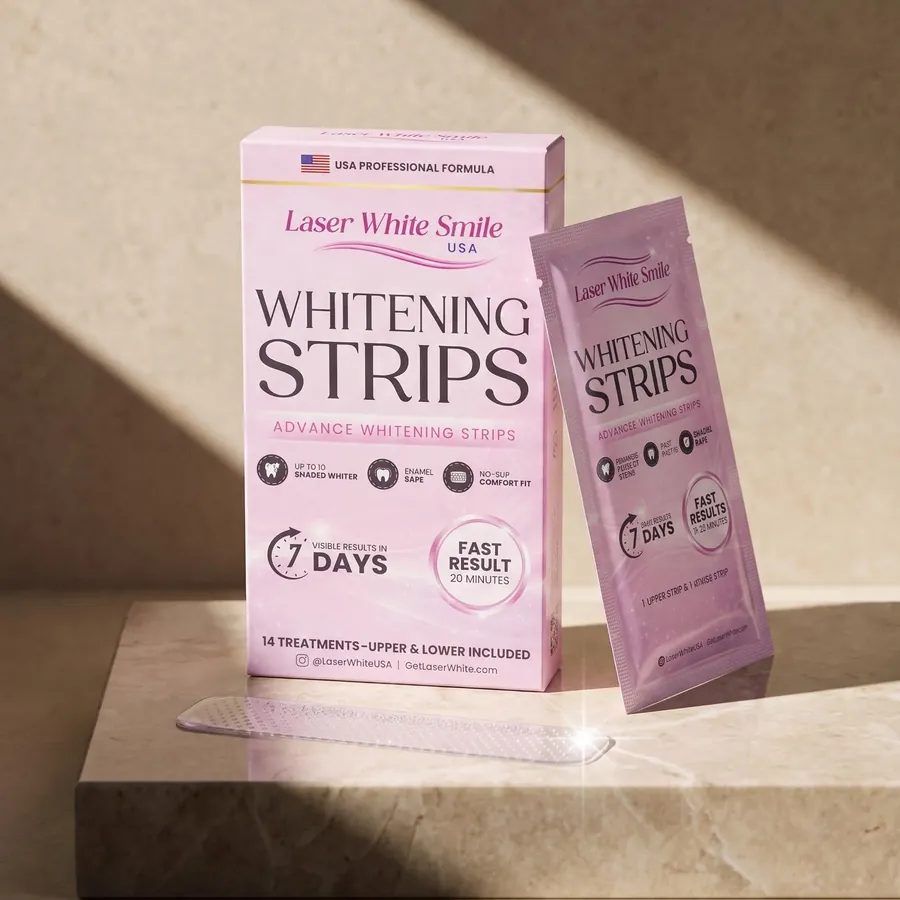Strips box and pen carton on stone